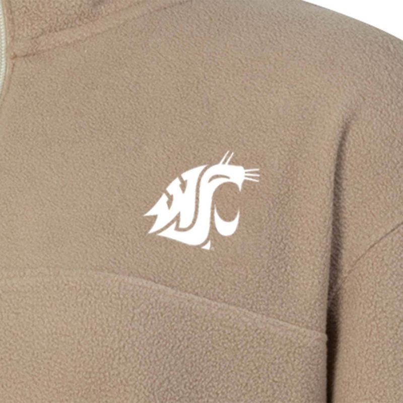 slide 3 of 3, NCAA Washington State Cougars Women's 1/4 Zip Sand Fleece Sweatshirt - L, 1 ct