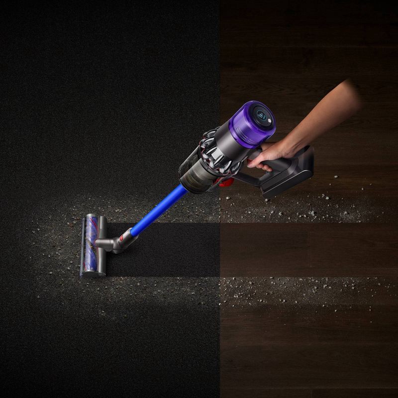 slide 5 of 10, Dyson V11 Cordless Stick Vacuum Blue: 2-Year Warranty, Multi-Surface, Bagless, Lithium Ion Battery, 3 Speeds, 1 ct