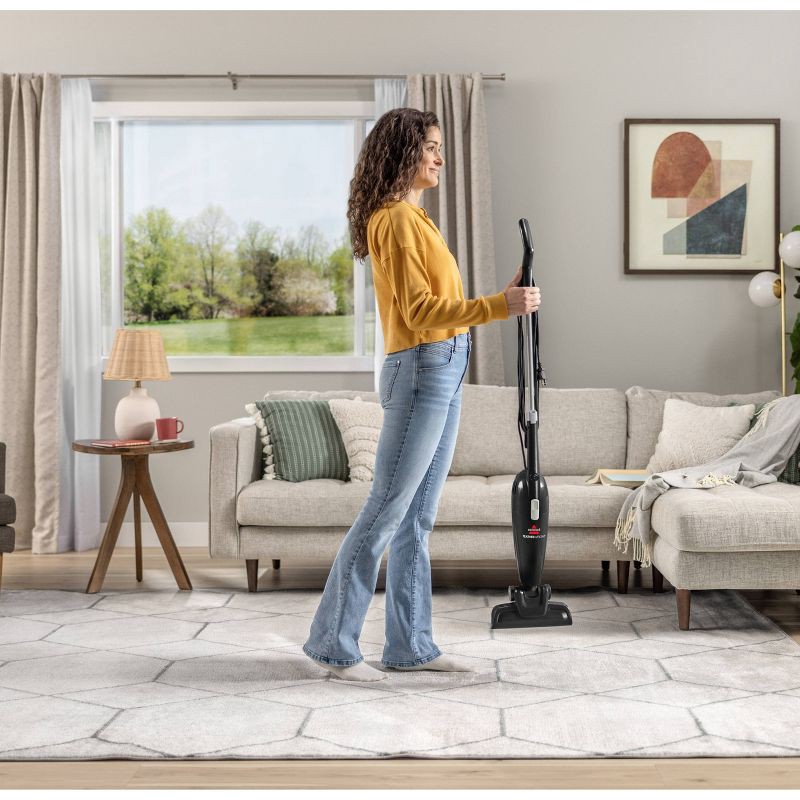 slide 5 of 8, BISSELL Featherweight Lightweight Stick Vacuum 2033M 9.5" Cleaning Path Black: Bagless, Electric, Multi-Surface, Washable Filter, 15ft Cord, 15 ft