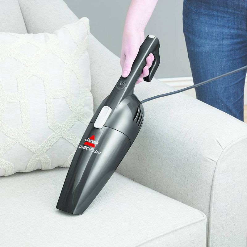 slide 6 of 6, BISSELL Featherweight Lightweight Stick Vacuum 2033M 9.5" Cleaning Path Black: Bagless, Electric, Multi-Surface, Washable Filter, 15ft Cord, 15 ft