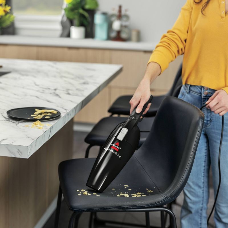 slide 6 of 8, BISSELL Featherweight Lightweight Stick Vacuum 2033M 9.5" Cleaning Path Black: Bagless, Electric, Multi-Surface, Washable Filter, 15ft Cord, 15 ft