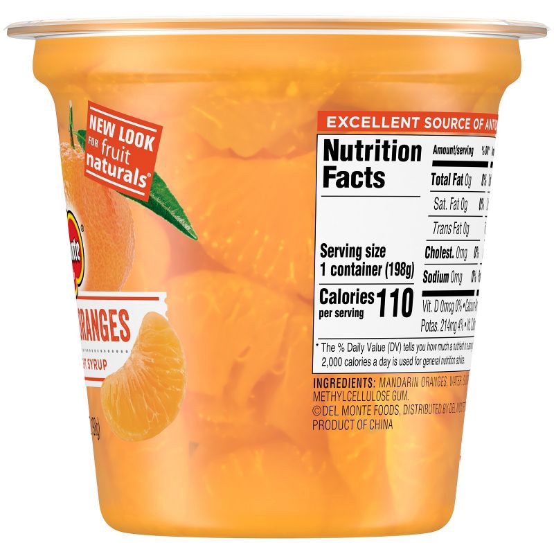 slide 2 of 8, Del Monte Fruit Naturals Mandarin Oranges in Extra Light Syrup - 7oz, 7 oz