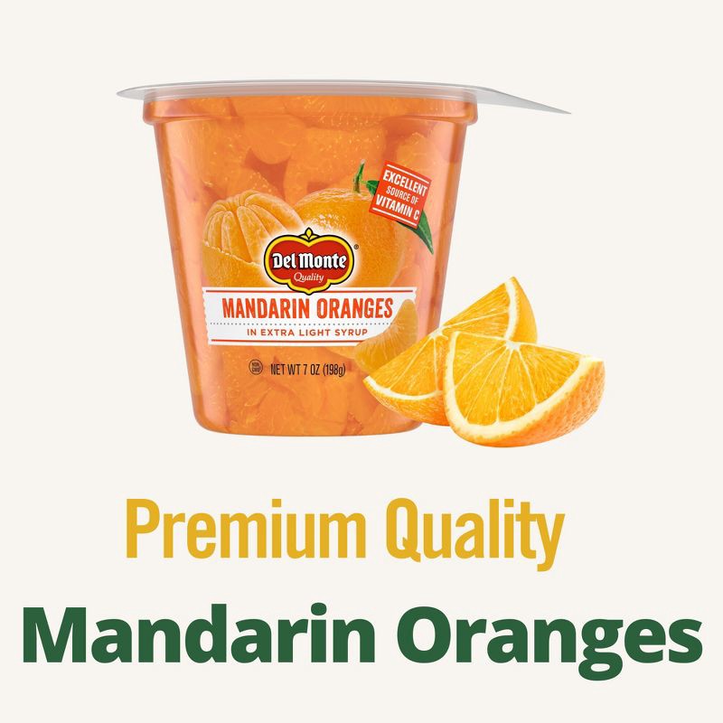 slide 6 of 8, Del Monte Fruit Naturals Mandarin Oranges in Extra Light Syrup - 7oz, 7 oz