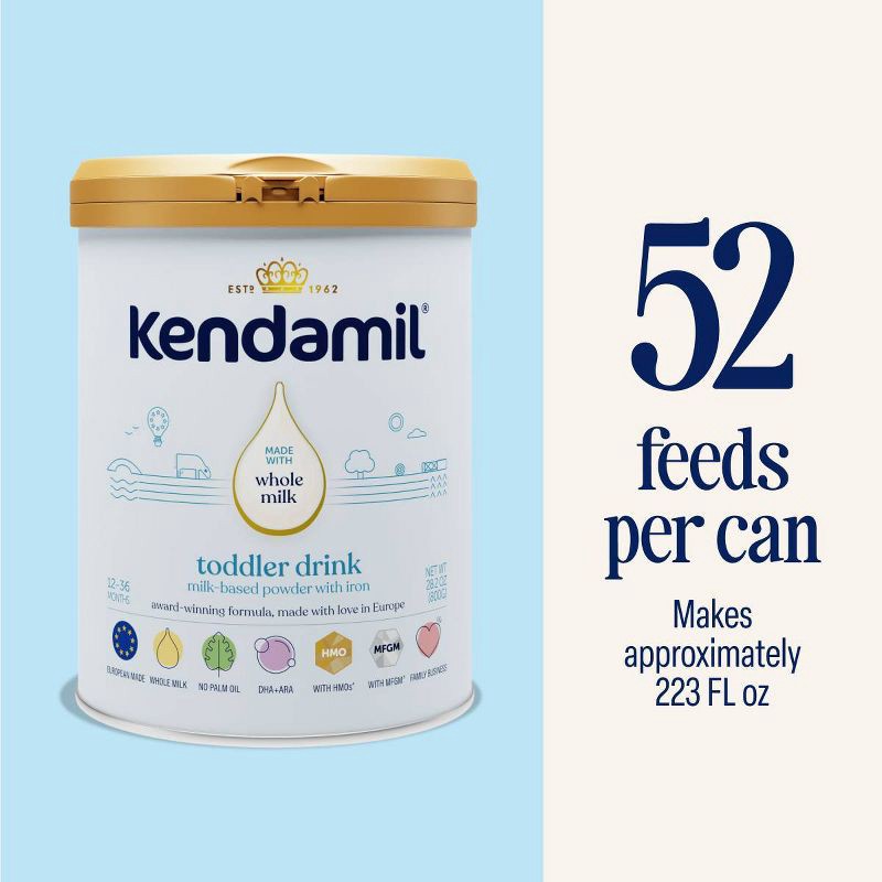 slide 7 of 8, Kendamil Classic Toddler Powder Formula - 28.2oz, 28.2 oz