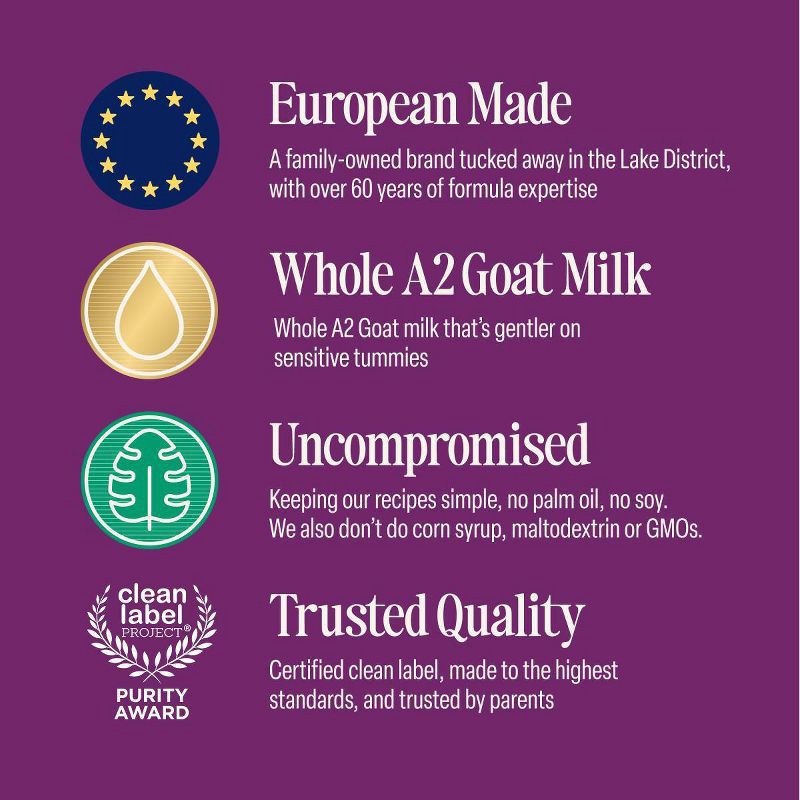 slide 5 of 9, Kendamil Goat Infant Powder Formula - 28.2oz, 28.2 oz