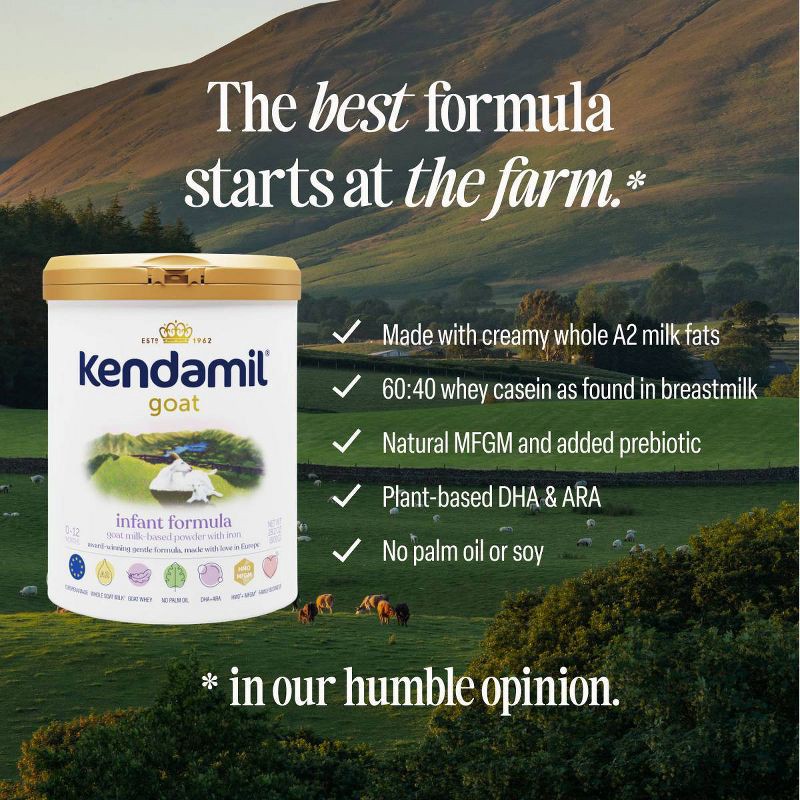 slide 6 of 9, Kendamil Goat Infant Powder Formula - 28.2oz, 28.2 oz