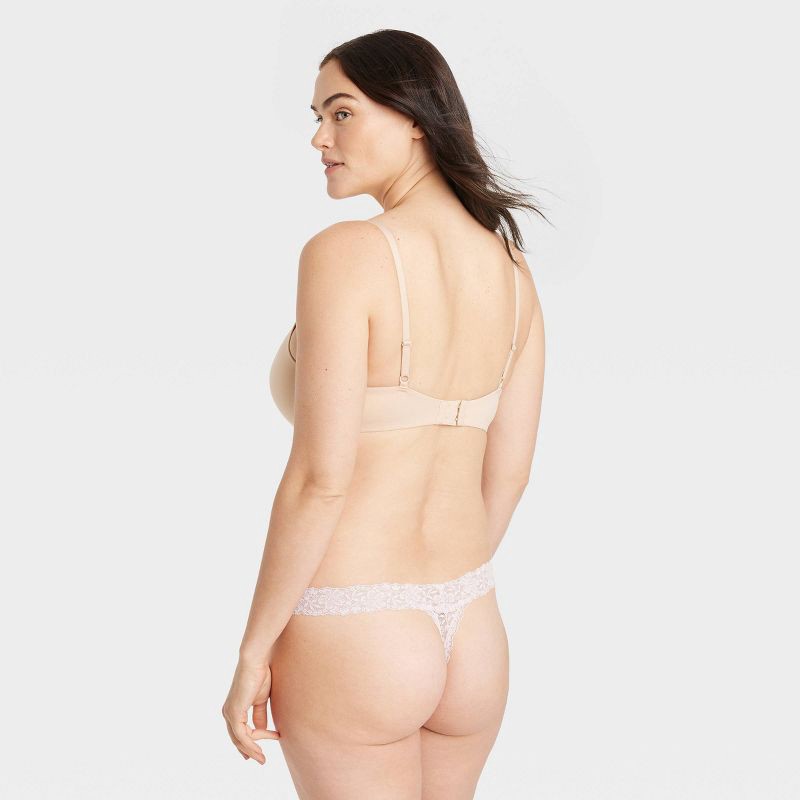 Women's Allover Lace Thong - Auden Pink XS 1 ct