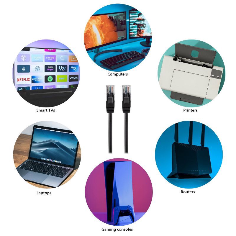 slide 4 of 8, Philips 7' Cat6 Ethernet Cable - Black, 1 ct