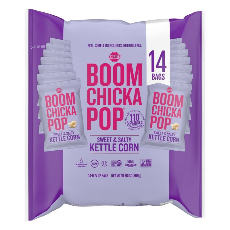 slide 5 of 6, Angie's Sweet & Salty Kettle Corn Popcorn Multipack - 10.78oz/14ct, 10.78 oz, 14 ct