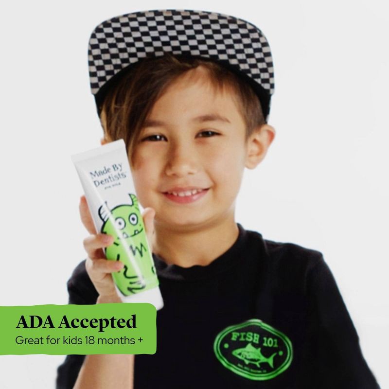 slide 4 of 7, Made by Dentists Kids' Monster Fluoride Anticavity Toothpaste - Sour Apple - 4.2oz, 4.2 oz