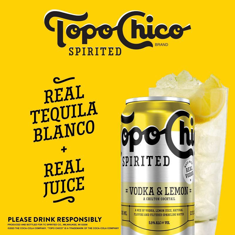 Topo Chico Hard Seltzer Topo Chico Spirited Vodka & Lemon - 4pk/12 fl ...