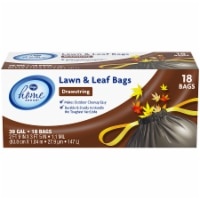slide 1 of 1, Kroger Home Sense Lawn & Leaf Drawstring Bags, 18 ct; 39 gal