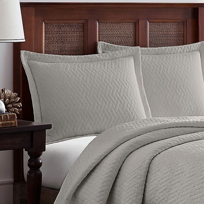 slide 2 of 3, Tommy Bahama Solid Reversible Full/Queen Quilt Set - Grey, 3 ct