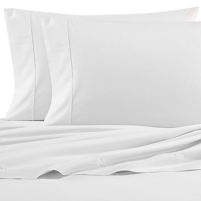 slide 1 of 1, Nautica 200-Thread-Count Solid Full Sheet Set - White, 1 ct