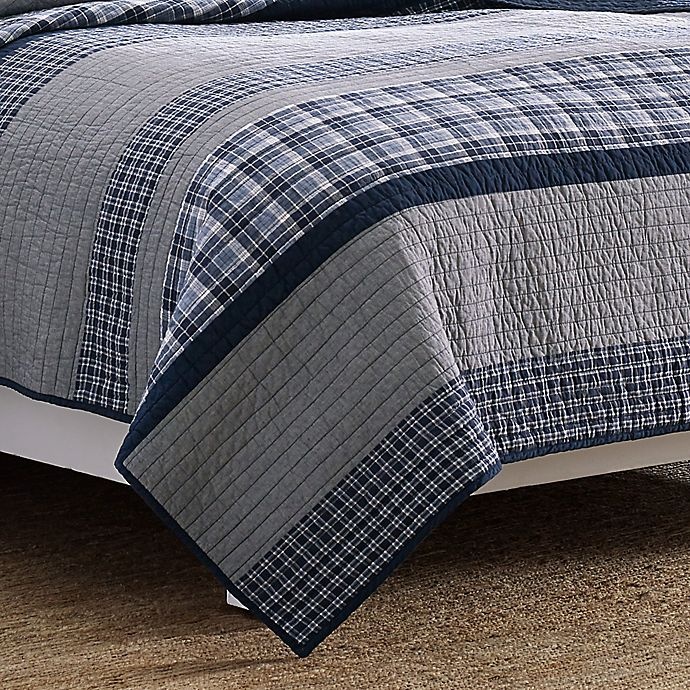 slide 3 of 3, Nautica Adelson Quilt Standard Pillow Sham - Navy, 1 ct