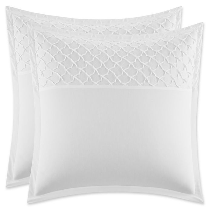 slide 1 of 1, Stone Cottage Mosaic European Pillow Shams - White, 2 ct