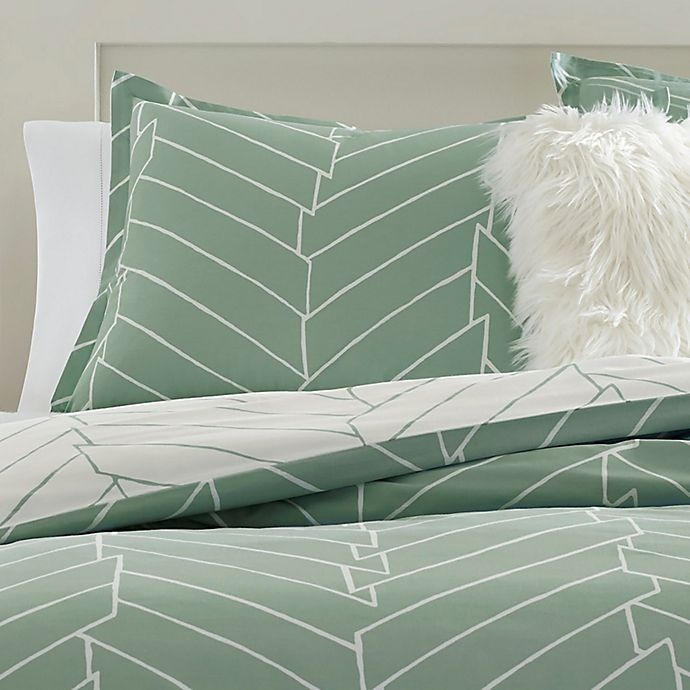 slide 2 of 3, City Scene Ceres Reversible King Duvet Cover Set - Green, 3 ct