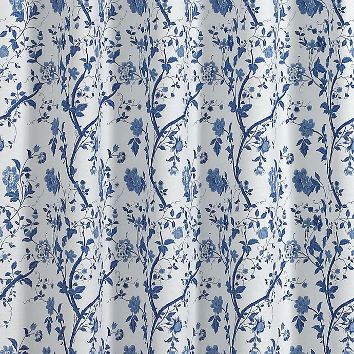 slide 3 of 3, Laura Ashley Charlotte Shower Curtain - Blue, 1 ct