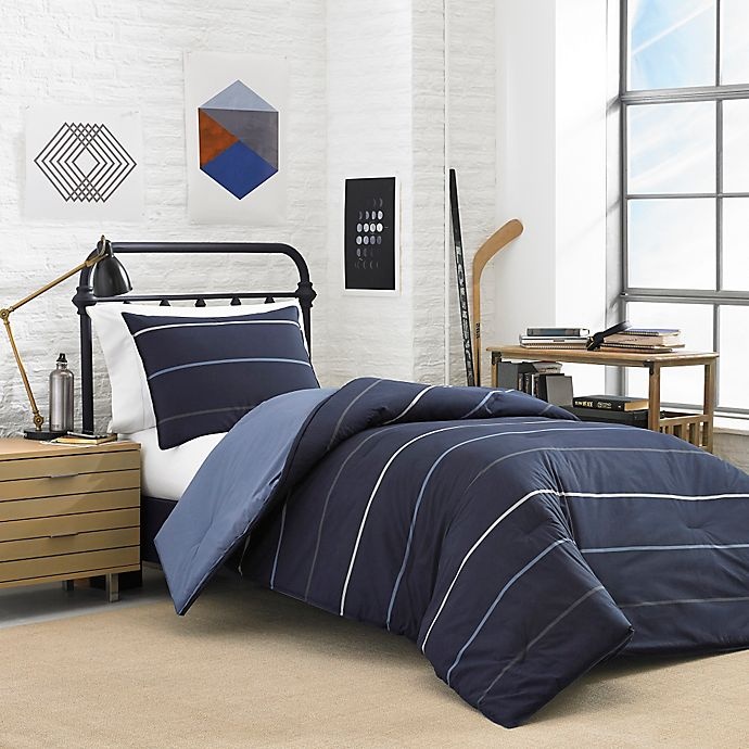 slide 2 of 3, Nautica Southport Twin Duvet Cover Set - Navy, 1 ct