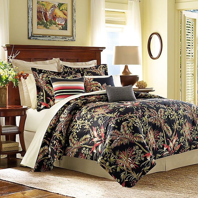 slide 2 of 2, Tommy Bahama Jungle Drive Standard Pillow Sham - Black, 1 ct