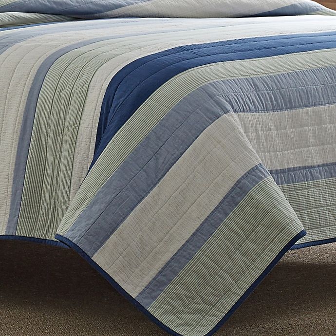 slide 3 of 3, Nautica Terry Cove Twin Quilt - Green, 1 ct