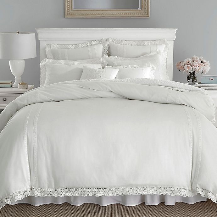 slide 2 of 4, Laura Ashley Annabella King Comforter Set - White, 1 ct