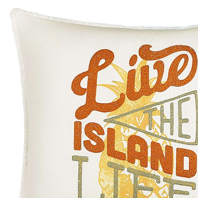 slide 2 of 2, Tommy Bahama Live the Island Life'' Square Throw Pillow'', 1 ct