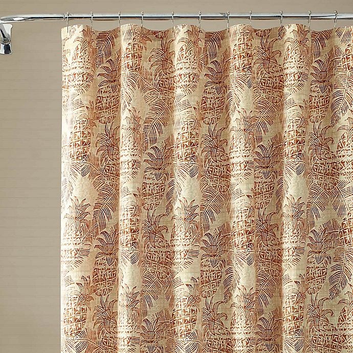 slide 2 of 3, Tommy Bahama Pineapple Palm Shower Curtain - Sienna, 1 ct