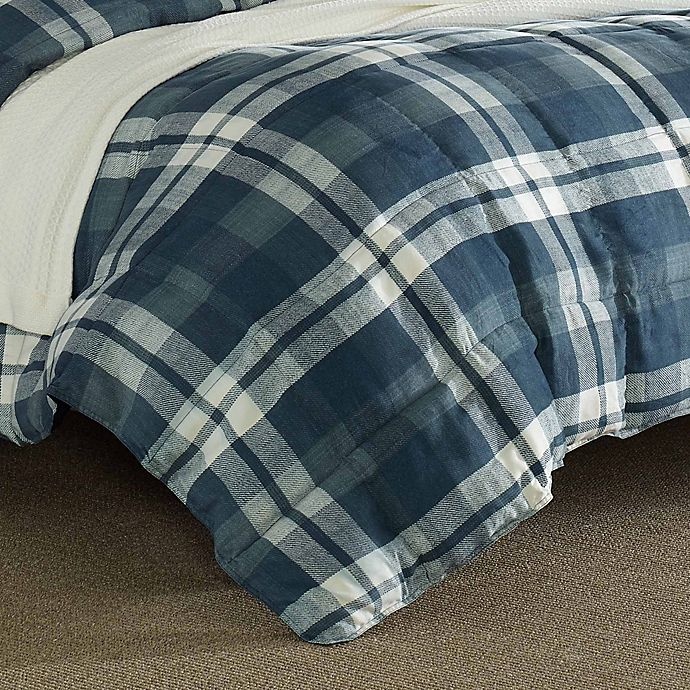 slide 3 of 3, Nautica Crossview Plaid Reversible Twin/Twin XL Comforter Set - Navy, 1 ct