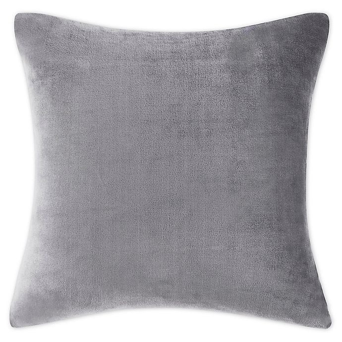 slide 1 of 3, Nautica Ultra Soft Plush European Pillow Sham - Grey, 1 ct