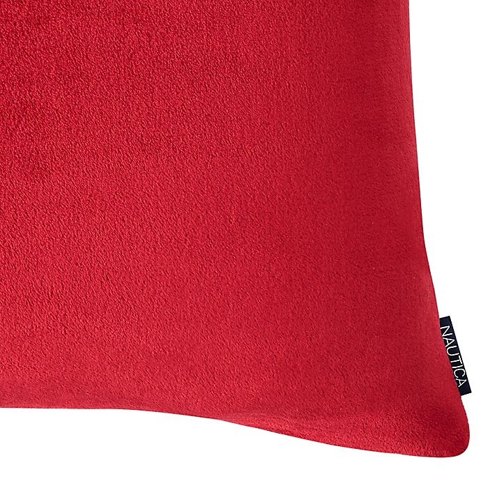 slide 2 of 3, Nautica Ultra Soft Plush European Pillow Sham - Red, 1 ct