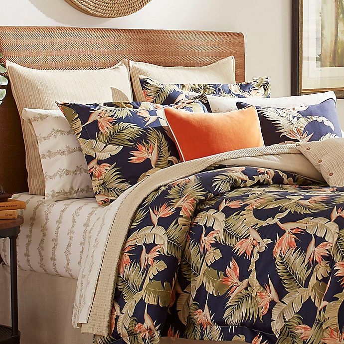 slide 3 of 5, Tommy Bahama San Jacinto Queen Comforter Set - Indigo, 4 ct