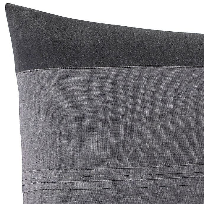 slide 2 of 3, Vera Wang Shadow Stripe Seamed Linen & Velvet Throw Pillow, 1 ct