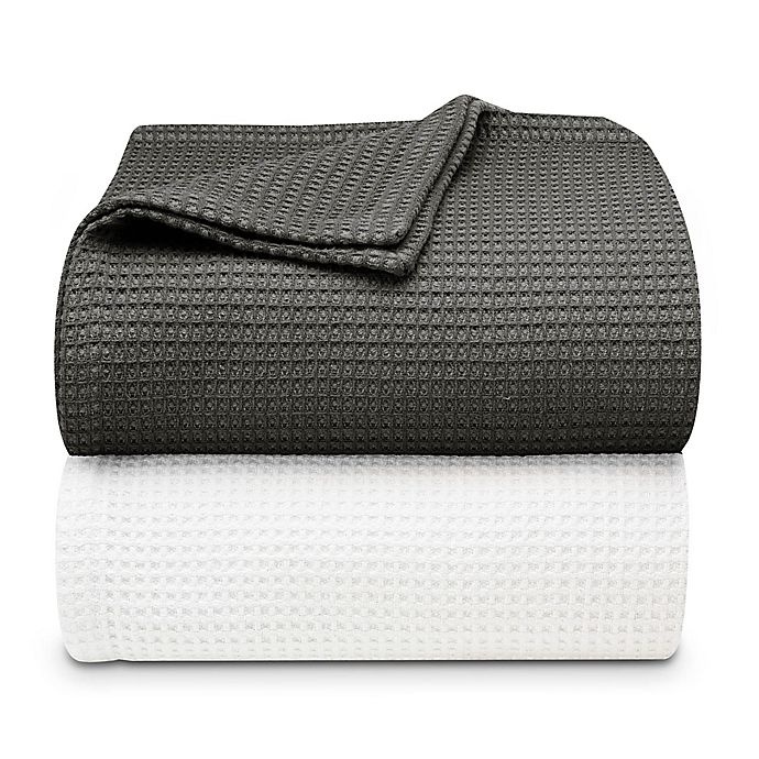 slide 3 of 3, Vera Wang Waffleweave Full/Queen Blanket - Charcoal, 1 ct