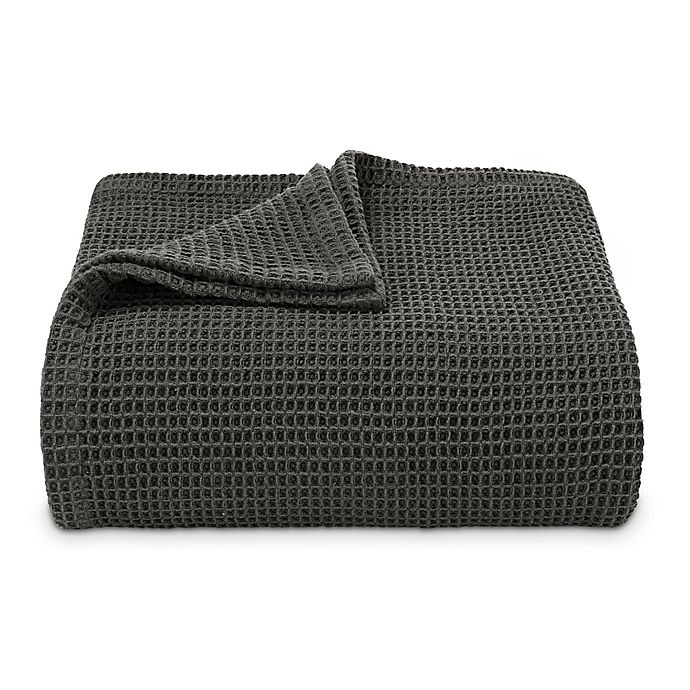 slide 1 of 3, Vera Wang Waffleweave Full/Queen Blanket - Charcoal, 1 ct