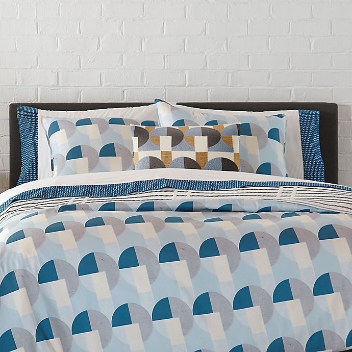 slide 5 of 5, Novogratz Collection Skye Geo Twin Duvet Cover Set - Blue, 2 ct