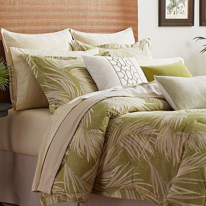 slide 3 of 5, Tommy Bahama Canyon Palms Queen Comforter Set - Green, 4 ct