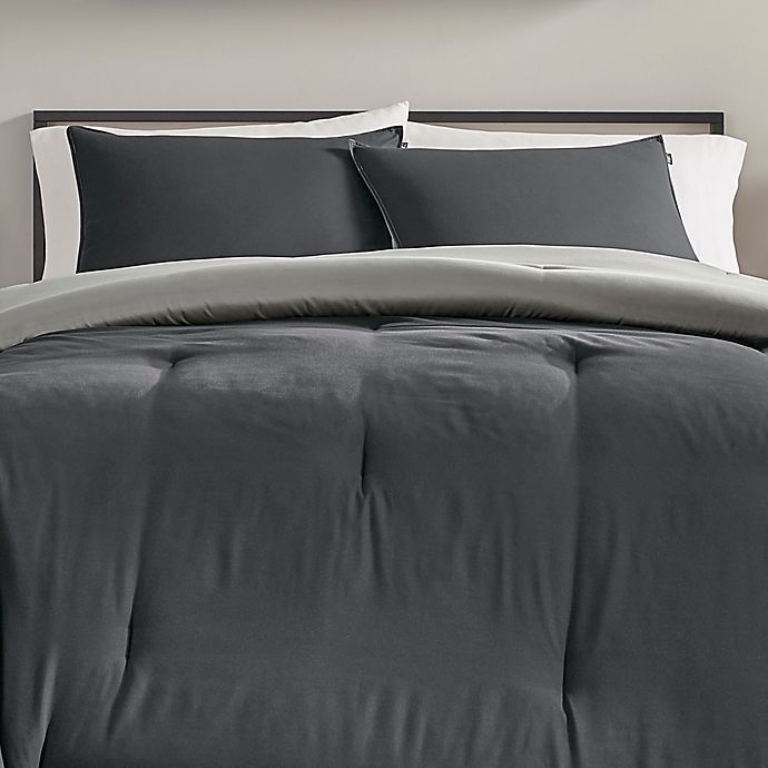 slide 6 of 8, Nautica Solid Reversible Microfiber King Comforter Set - Grey, 1 ct