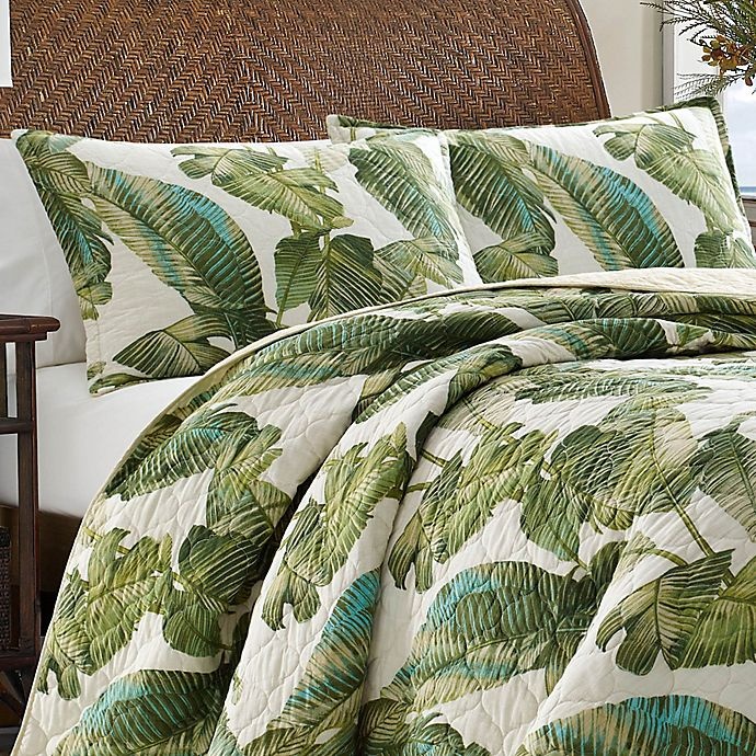 slide 2 of 3, Tommy Bahama Fiesta Palms Reversible King Quilt Set, 3 ct