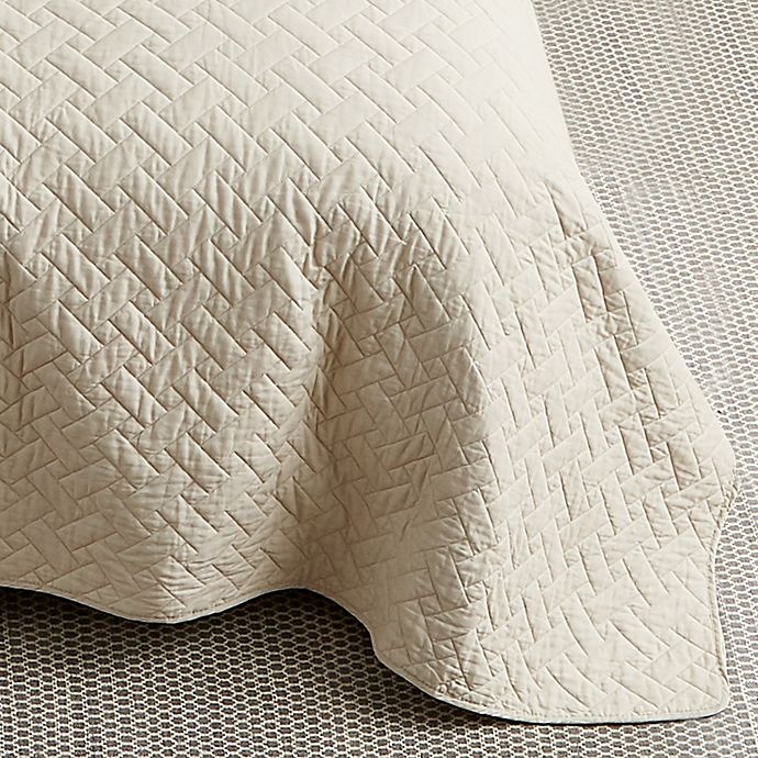 slide 5 of 6, Tommy Bahama Solid Raffia Twin Quilt Set - Dune, 2 ct