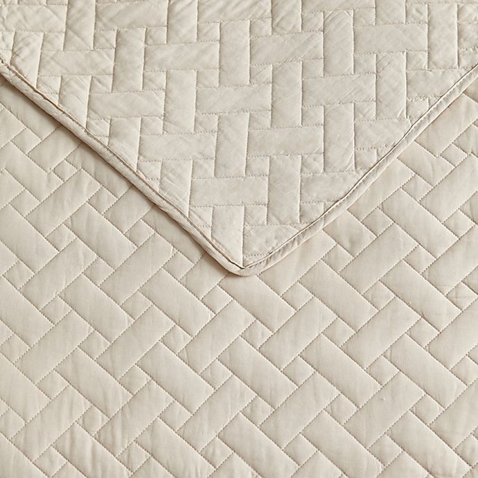 slide 6 of 6, Tommy Bahama Solid Raffia Twin Quilt Set - Dune, 2 ct