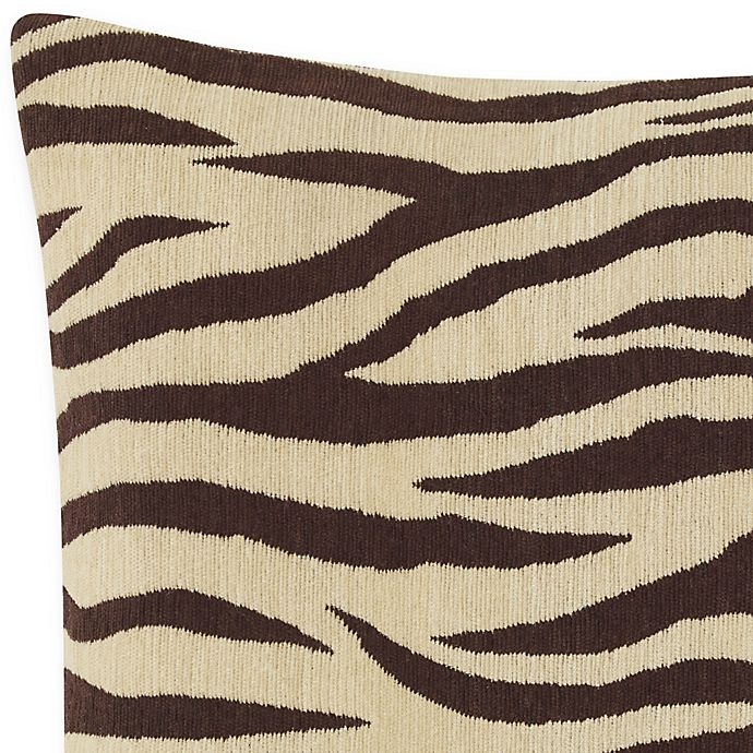 slide 2 of 4, Tommy Bahama Chenille Zebra Cocoa Square Pillow, 1 ct