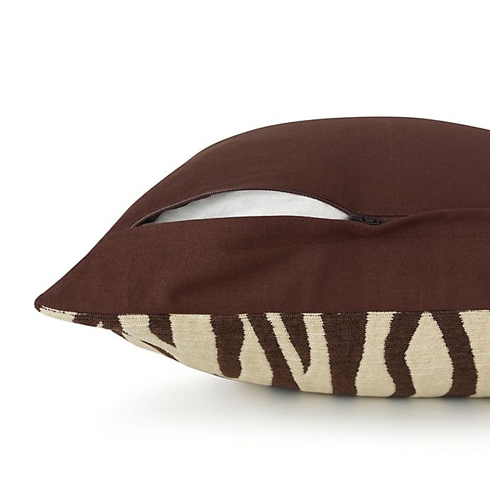 slide 4 of 4, Tommy Bahama Chenille Zebra Cocoa Square Pillow, 1 ct