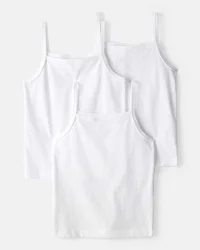Girls 3-Pack Cami Tank Undershirts - White White 8