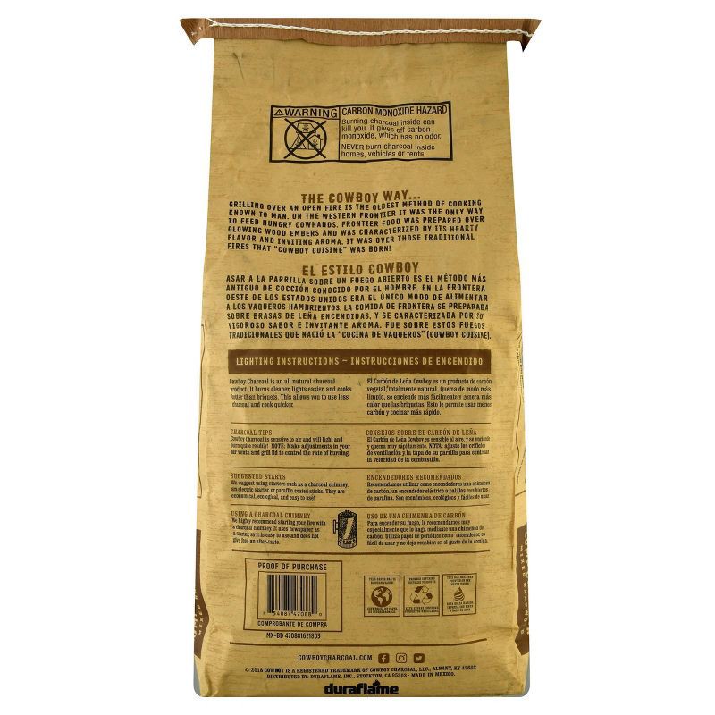 slide 4 of 6, Cowboy 8.8lb Hardwood Lump Charcoal, 8.8 lb