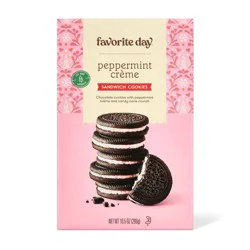 Christmas Peppermint Sandwich Cookies - 10.5oz - Favorite Day™
