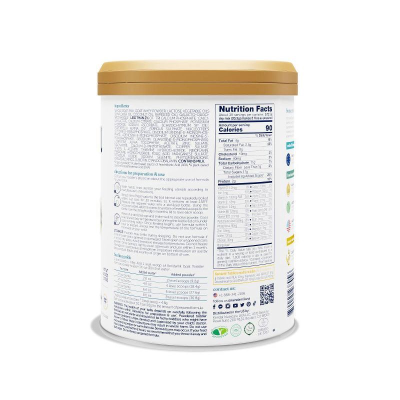 slide 2 of 7, Kendamil Goat Toddler Drink Powder Formula - 28.2oz, 28.2 oz