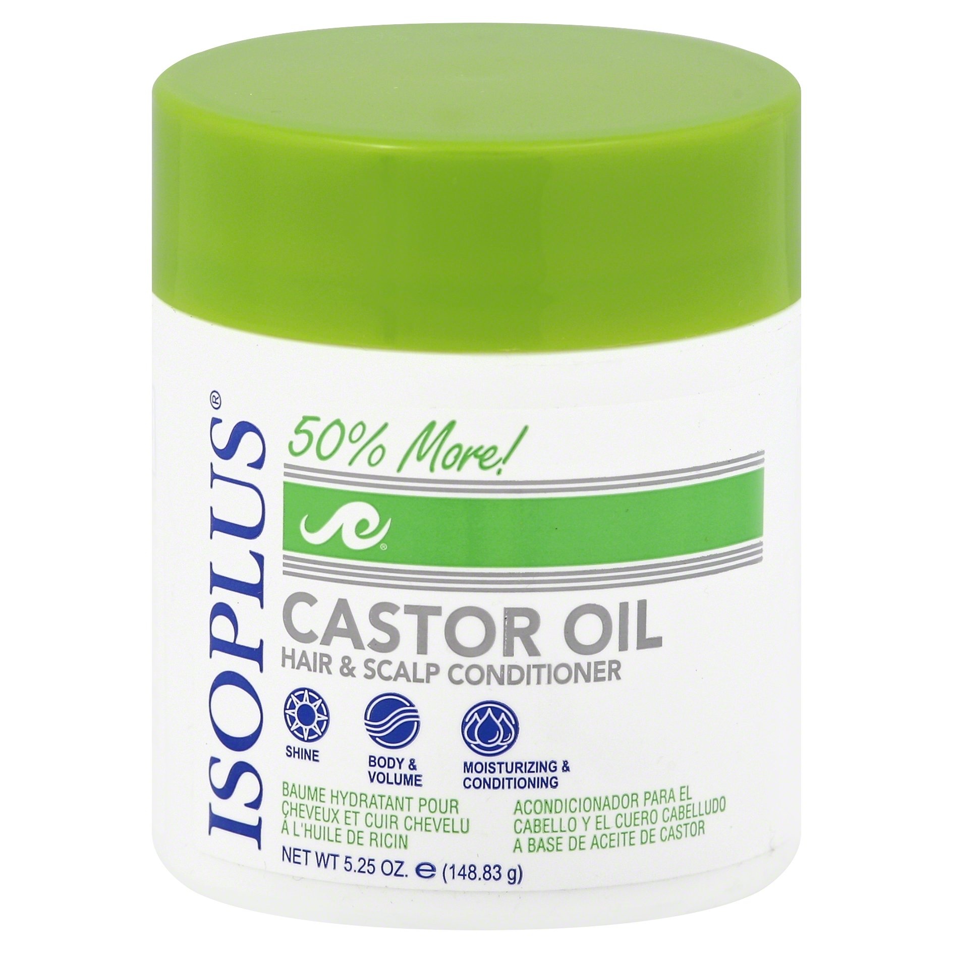 slide 1 of 4, Isoplus Castor Oil Conditioner, 5.25 oz