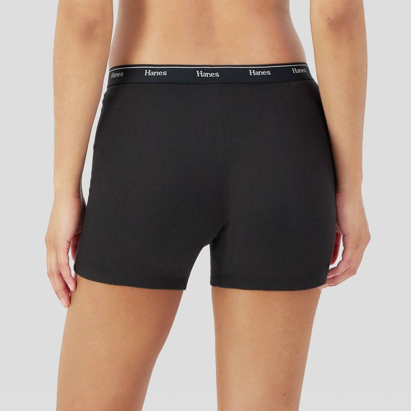 slide 5 of 8, Hanes Originals Women's 4pk Underwear Boxer Brief Stretch-Cotton - White/Red/Black XXL, 4 ct