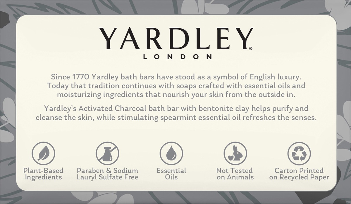 slide 7 of 10, Yardley London Bar Soap Activated Charcoal, 2 ct